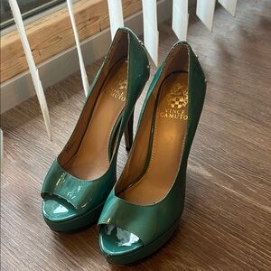 Vince Camuto Teal Peep Toe Heels